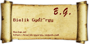Bielik György névjegykártya
